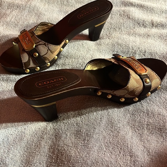 Vintage Coach mule sandals size 8 - Picture 2 of 5